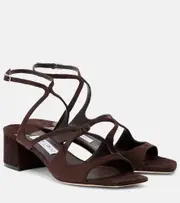 [Jimmy Choo] Jimmy Choo Azilia 45 suede sandals AU 6 brown