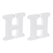 Foam Letters H Letter EPS White Polystyrene Letter Foam 100mm/4 Inch, Pack of 2