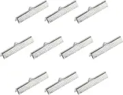 50Pcs Ribbon Crimp Clamp Ends, 35Mm Bookmark Pinch Cord End Clasps for DIY Craft