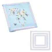 3 Pieces Square Embroidery Hoop Cross Stitch Hoops Frames DIY Sewing Tools