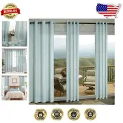 Versatile Sea Green Linen Textured Curtains - 96" Light Filtering Grommet Design
