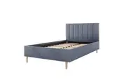 Kelly Velvet Bed Frame - Grey - King Single