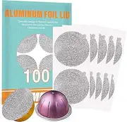 [CAPMESSO] Aluminum Foils Lids to Reuse Vertuoline Capsules Coffee Pods Compatible with Nespresso VertuoLine Machine 64mm(100/package)