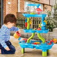 在飛比找蝦皮購物優惠-Temi 水桌玩具兒童泳池浴簾瀑布戲水桌玩具沙灘玩具室內外游