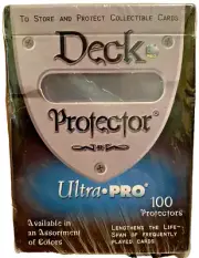 ULTRA PRO DECK PROTECTOR SLEEVES, BOX OF 100 PROTECTORS, CLEAR, SEALED!