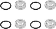 Sight Glass Lens Gasket Repair Kit, 4 Pcs 18mm Brake Master Cylinder Reservoir Sight Gasket Set, Motorcycle Accessory with Seal Rings for Suzuki, Motorcycle Scooter ATV Dirt Bike