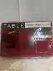 New 60" x 84" Pique Polyester FABRIC TABLECLOTH OBLONG RED .