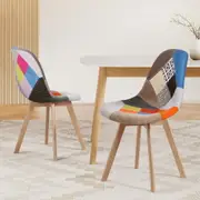 Artiss Dining Chairs Set of 2 Fabric Retro Replica DSW