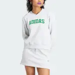 ADIDAS GFX CREW SWEAT [II5612 女 長袖 上衣 V領 亞洲版 運動 休閒 寬鬆 學院風 灰