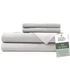 Cooling Bed Sheets Queen Size, Light Grey, Hotel Direct 100% Viscose Bamboo New