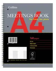 Collins A4 Meetings Book Notebook