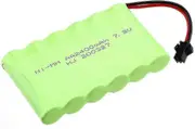 Rechargeable Battery 7.2v 2400mah Ni-mh Aa With Sm-2p 2pin Plug And Usb Charger Cable For Rc Truck Vehicles WG