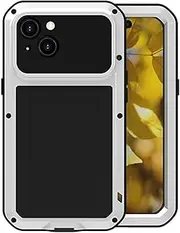 Metal Case for iPhone 15/15 Plus/15 Pro/15 Pro Max, Military Grade Shockproof Case Full Coverage Screen Camera Protection Cover