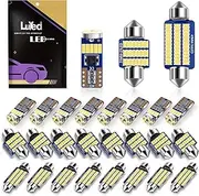LUYED 24 PCS LED Interior Car Bulb Kit - 194/T10/DE3175 31mm/42mm Super Bright White Bulbs for Dome,Map,License Plate,Door,Trunk,Side Marker,Cornering Lights - Universal Fit for Cars, Trucks, SUVs