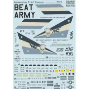 Grumman F14 Tomcat Part1 The complete set 1,5 leaf Print Scale 48-163 Decal 1:48