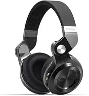 Bluedio T2 Plus Bluetooth Headphones On Ear with Micro SD Card Slot/FM Radio, 57mm Driver Folding Wireless Headset, 40 Hours Play Time,Wired and Wireless Headphones for Cell Phone/PC (Black