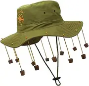 [Edozos] Australian Cork Hat – Classic Outback Bush Hat with Kangaroo Print – Crocodile Dundee Style Aussie Fancy Dress for Adults Unisex Australia Day Costume Accessory
