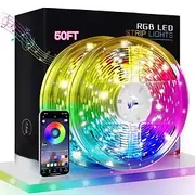 30M LED Strip Lights for Bedroom – RGB Permanent Strip Lights with Remote App Control for Room and Home Party Decoration