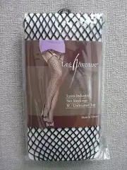 UNFINISHED TOP INDUSTRIAL NET FISHNET STOCKINGS IN 4 COLORS NEW LEG AVENUE