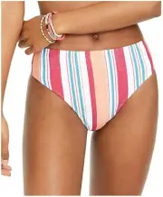 Roxy Juniors' Striped High-Waist Bikini Bottoms Color Multicolor Size XS
