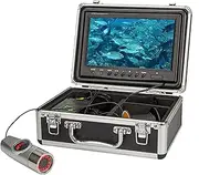 Portable Underwater Fishing Camera, Portable Video Fish Finder, 30M Cable HD Dual-Lens 7-inch Display with Video Recording Function for Ice Lake Sea Boat Kayak Fishing