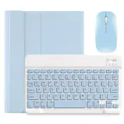 Bluetooth Keyboard Case Cover With Mouse For iPad 9th Gen Air 4 [Colour: ICE BLUE] [model: For ipad Air 5th 10.9'' 2022]