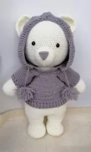 Handmade Crochet Teddy Christmas Bear Amigurumi Soft Toys Stuffed Dolls Gift