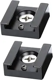 iplusmile 2pcs Cold Shoe Flash Adapter Metal Mount 1/4 Screw Fit Cameras Lighting
