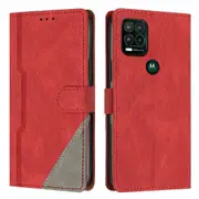 Clasp Case with Flip Wallet Stand Function Cover for Moto G Stylus 2021 5G - Red