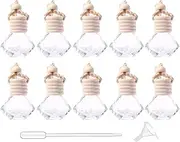 ACEmedia 10 Pcs Car Air Freshener Perfume Bottle Aromatherapy Fragrance Essential Oil Diffuser Hanging Perfume Pendant Auto Ornaments Decor Accessories