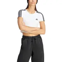 在飛比找momo購物網優惠-【adidas 愛迪達】圓領短袖T恤 W 3S BABY T