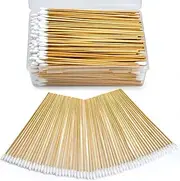 400 PCS Long Cotton Swabs in Box, 6 inch Bamboo Cotton Swabs With Wooden Sticks - Natural Cotton, Highly Absorbent, Lint-Free Cotton Tipped Applicators for Makeup, Pet Ear, Gun Cleaning, Art & Crafts
