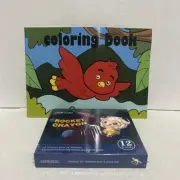 Rocket Shape Crayons for Kids Water Washable Crayons With Coloring Book.