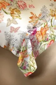 Tulipani (Tulips) Tablecloth 170 x 230 cm - 100% Linen by Telene (Italy)