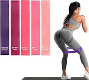Exercise Bands Set of 5 Resistance Bands 5 Strengths Exercise Bands Resistance Bands for Muscle Building Pilates Yoga