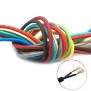 2 Core 0.75mm2 Textile Electric Wire Fabric Cloth Braided Flex Cable Lamp Wire