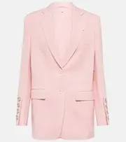 [Burberry] Burberry Single-breasted wool blazer UK 10 pink