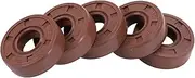 X AUTOHAUX Universal Oil Seal TC Double Lip W Steel Spring Seal Ring Rotary Shaft Seal 10x25x8mm High Pressure Fluorine Rubber Brown 5 Pcs