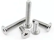 10/50pcs M3 M4 M5 Length=3mm-50mmA2-70 304 Stainless Steel Cross Ultra Thin Super Low Flat Wafer Head Bolt Screw(20mm,M4 10pcs)