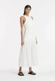SIR. The Label Xanthe Midi Dress In Ivory - SIZE 0 / 6 AU / 2 US (RRP $450) BNWT
