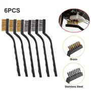 Scrubbing Woodworking Brass Brushes Wire Brush Curved Handle For Polishing