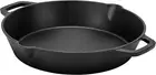 Pyrolux Pyrocast Chef Pan, 34 cm Black, Cast Iron, Oven Safe, Nonstick