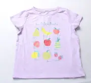 Rumi + Ryder Kid's SS Everyday Graphic French Fruit T-Shirt MP9 Purple Small NWT