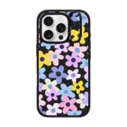 iPhone 16 Pro Impact Ring Stand Case MagSafe Compatible pastel colourful flowers