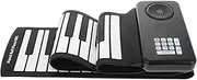 AKOOSY Portable Keys Folding Travel Piano Keyboard Silicone Roll Up Design with Built in Speaker Battery Operated for Musicians the Go for Beginners and Outdoor Use