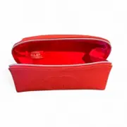 Dior Coral Canvas Cosmetic Vanity Case Travel Jewelry Makeup Organizer