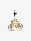 *New Authentic* Pandora Two-tone Spinning Wheels Bicycle Dangle Charm-763354C01