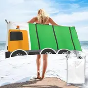[PULaif] I Love Garbage Trucks Quick Drying Bath Towel,Microfibre Soft Large Bath Towel,Highly Absorbent Dry Quickly Bath Sheet