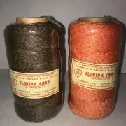 Macrame Craft Cord 4-5 MM 50 yards Brown Orange Florida Cord JE Sereen & Co