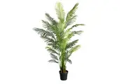Glamorous Fusion Bright Green Areca Palm Tree Artificial Fake Plant Decorative 213cm In Pot - Green